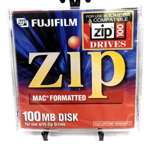 NEW Fuji Film Zip Disk - New MAC Formatted. 100mb, Factory Sealed